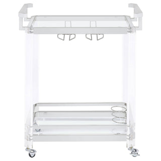 Kempton - 2 Tier Bar Cart - Chrome