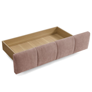 Modern Platform Bed Frame With Thick Fabric