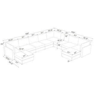 Modular Sectional With Custom Configuration