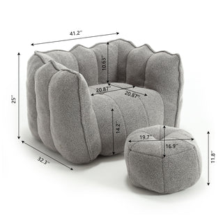 Soft Bean Bag Chair With High Resilient Foam