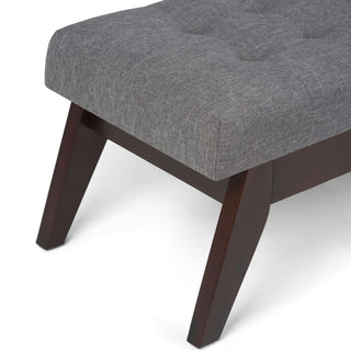 Draper - Upholstered Mid Century Tufted Ottoman Bench