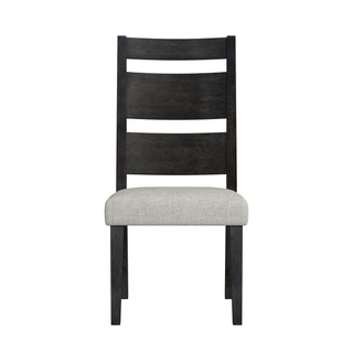 Jemma - Wood Back Dining Side Chair (Set of 2) - Dark Espresso / Beige Linen