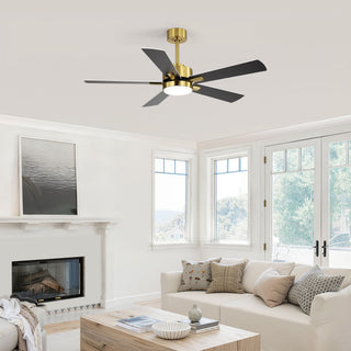 Reversible DC Motor Ceiling Fan With Dimmable LED Light For Living Room