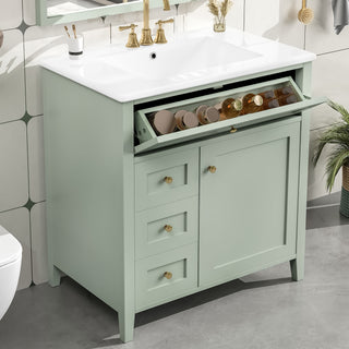 Bathroom Vanity With Sink, 3 Drawers And Adjustable Shelf, Freestanding Storage Unit