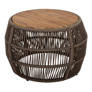 Round Side Table With Rope Frame