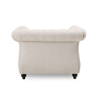 Nexuson - Upholstered Chesterfield Chair With Deep Tufted And Nailhead Trim