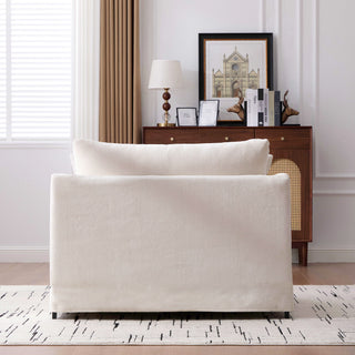Farmhouse Accent Chair With 2 Bolster Pillows