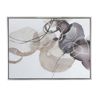 Large Modern Oil Painting, Hand Painted Abstract Watercolor Texture - Multicolor