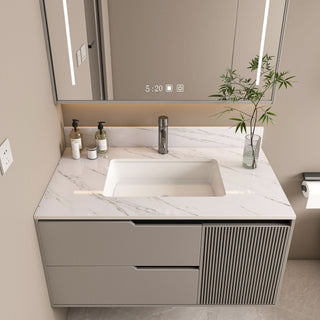 Bianco Carrara Venato Marble Vanity Top With Pre Drilled Faucet Hole And Undermount Sink