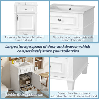 Bathroom Vanity With Sink, Drawer & Soft Closing Door