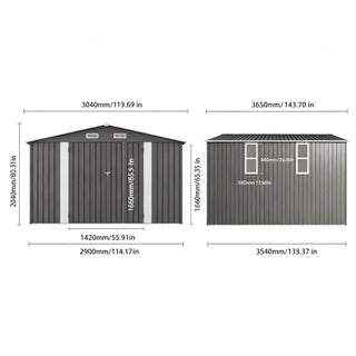 Outdoor Storage Shed With Lockable Doors