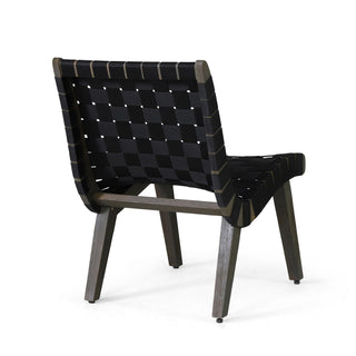 Lounge Chair With Stunning Rope Weave Design, (Set of 2) - Black