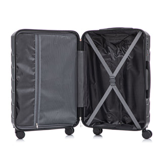 Hard Shell Luggage With Scratch Resistant Surface, 4 Wheels, Combination Lock & Side Hooks