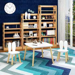 Rabbit Themed Table And 2 Chairs Set - White