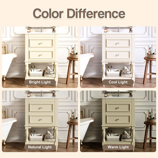 Retro Design Bathroom Vanity With Sink, 2 Drawer Storage Cabinet