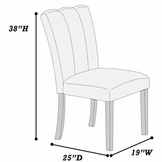 2 Tone Dining Table Set With Upholstered Side Chairs