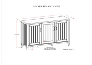 Lev - Wide Storage Cabinet - Smoky Brown