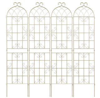 Metal Garden Rustproof Trellis For Climbing Plants Outdoor Flower Support