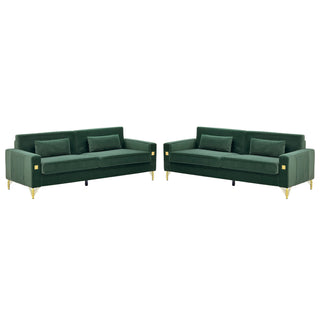 2 Pieces Sofa Sofa Set With Removable Cushions For Home Apartment