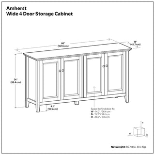 Amherst - 4 Door Storage Cabinet