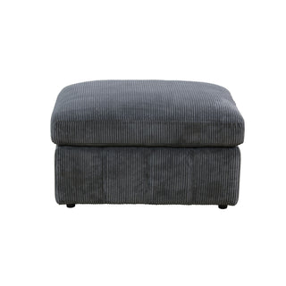 Oversized Ottoman Footrest Extra Seat Living Room - Dark Gray