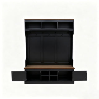 Farmhouse Hall Tree With Bench And Shoe Storage