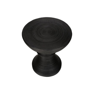 Round Accent Table, Indoor Outdoor - Black