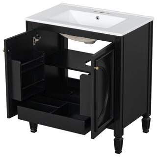 Double Sink Bathroom Vanity Set With Wall Mount Mirror Cabinet