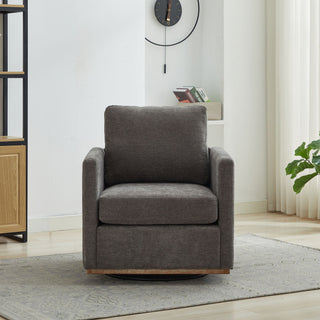 Square Upholstered Swivel Accent Chair
