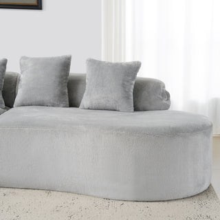 Modern Curved Sofa With Pillows