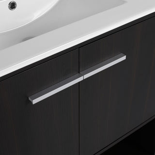 Modern Bathroom Vanity With Ceramic Sink, Freestanding Cabinet, Soft Closing Doors