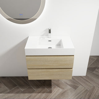 Wall Mounted Bathroom Vanity And Sink, 2 Soft Close Drawers