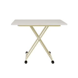 Adjustable Standing Table, Indoor & Outdoor Use, Portable With Adjustable Height - Off White / White