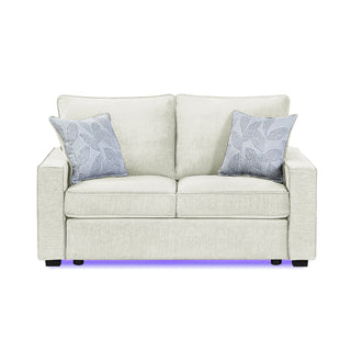 Rita - Loveseat, LED Base Lighting, Cushions And 2 Accent Pillows