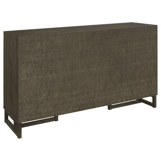 Glenmoor - 3 Drawer Server With 2 Cabinets - Dark Gray