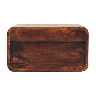 Curved Wall Mounted Bedside Nightstand