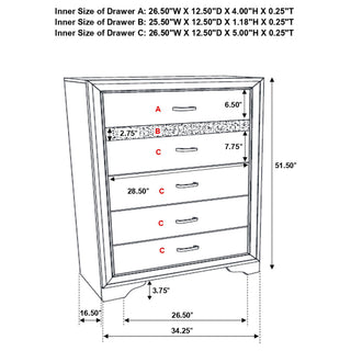 Annie - 5 Piece Bedroom Set
