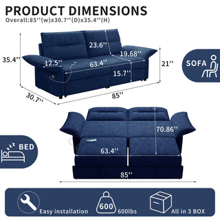 Sofa Bed With Convertible Design, Living Room Furniture