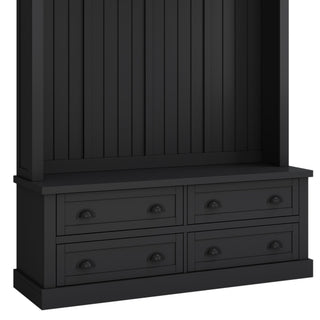 Hall Tree With 4 Drawers, Coat Rack With 6 Hooks