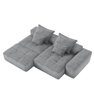 Modern Oversized Diy Combination Modular Sectional Sofa With Pillows