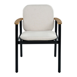 Outdoor Dining Chair - Beige / Black / Teak