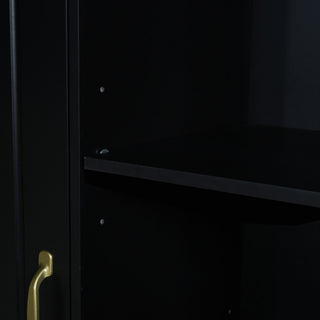 Freestanding Tall Storage Cabinet With 2 Tilt Out Hampers