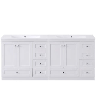 Shaker Free Standing Bathroom Vanity Cabinet & Sink, Soft Close Drawers, Soft Close Doors