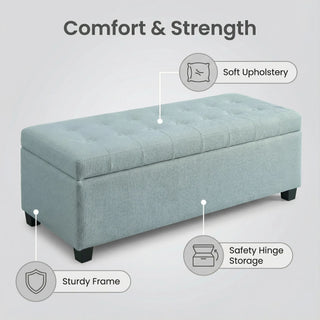 Elegant Tufted Storage Ottoman Bench