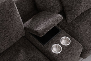 Nyeisha - Piece Upholstered Sofa & Chaise - Coffee