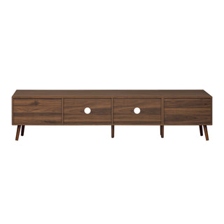 76" TV Stand, Entertainment Center With Storage Cabinets, TV Media Console Table For Living Room - Natural