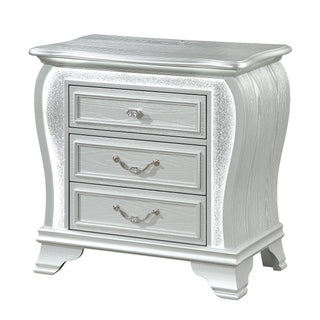 Aurelia - Nightstand With LED - Silver