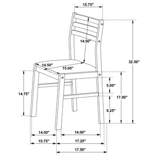Cliff - 3 Piece Round Drop Leaf Dining Table Set With Ladderback Chairs - White