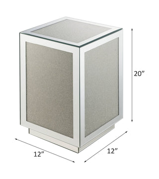 Noralie - Accent Table - Silver - Mirror