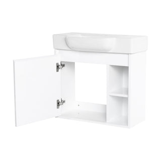 Wall Mounted Bathroom Vanity With Sink & Soft Close Door